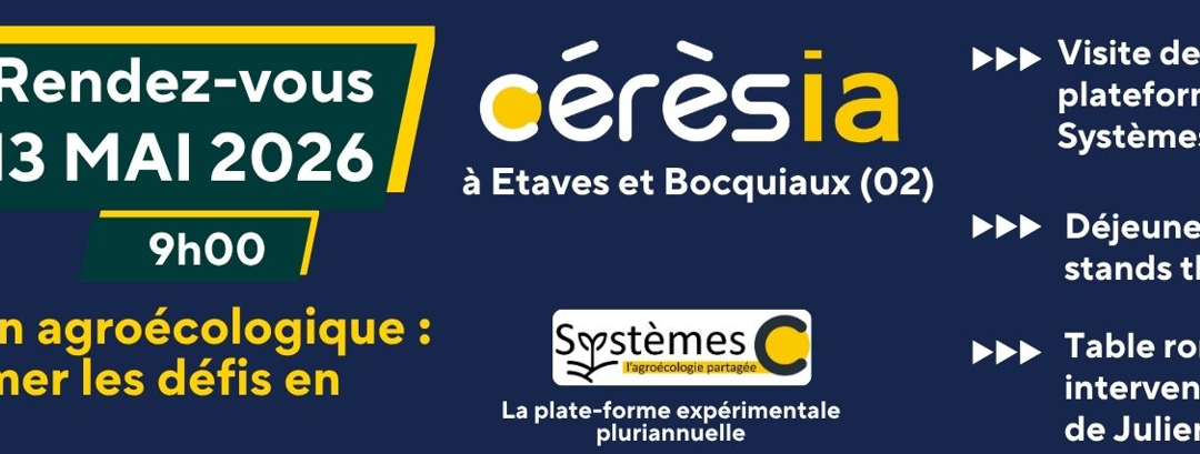 RENDEZ-VOUS LE 13 MAI 2026 – Transition agroécologique: transformer les défis en leviers